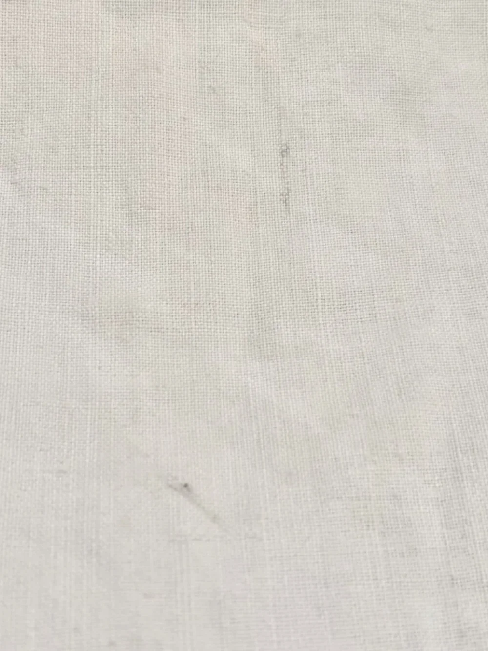 Vintage White Linen Handmade Embroidered Hungarian Folk Style Dress